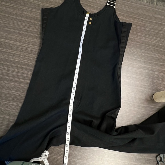 BIB OVERALLS Heavy Black Denim. Zip up. Buckle shoulder straps. Goth Vampire - Picture 11 of 14